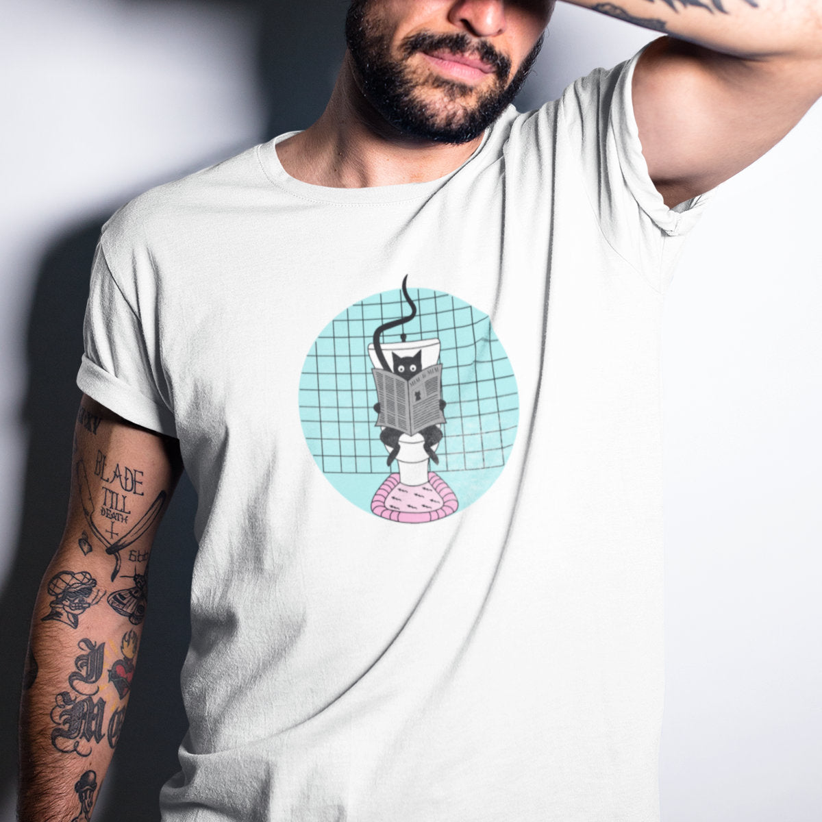 Balti UNISEX marškinėliai "Laikas sau"