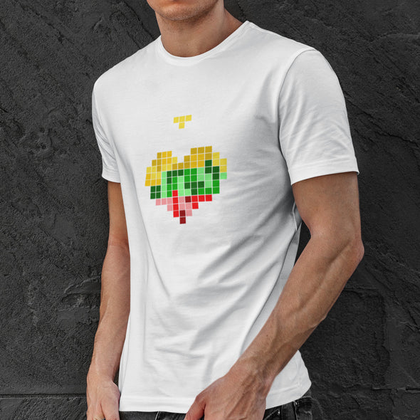 Balti UNISEX marškinėliai "Lietuvos tetris“
