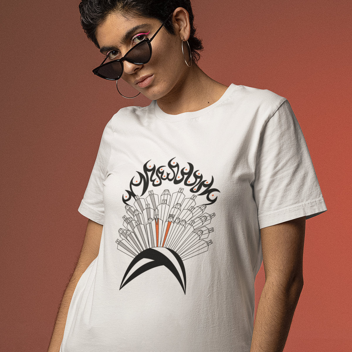 Balti UNISEX marškinėliai "Pilėnai“