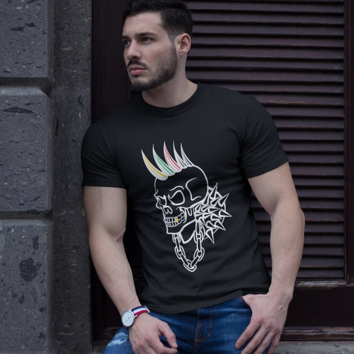 Juodi UNISEX marškinėliai "LT punk“