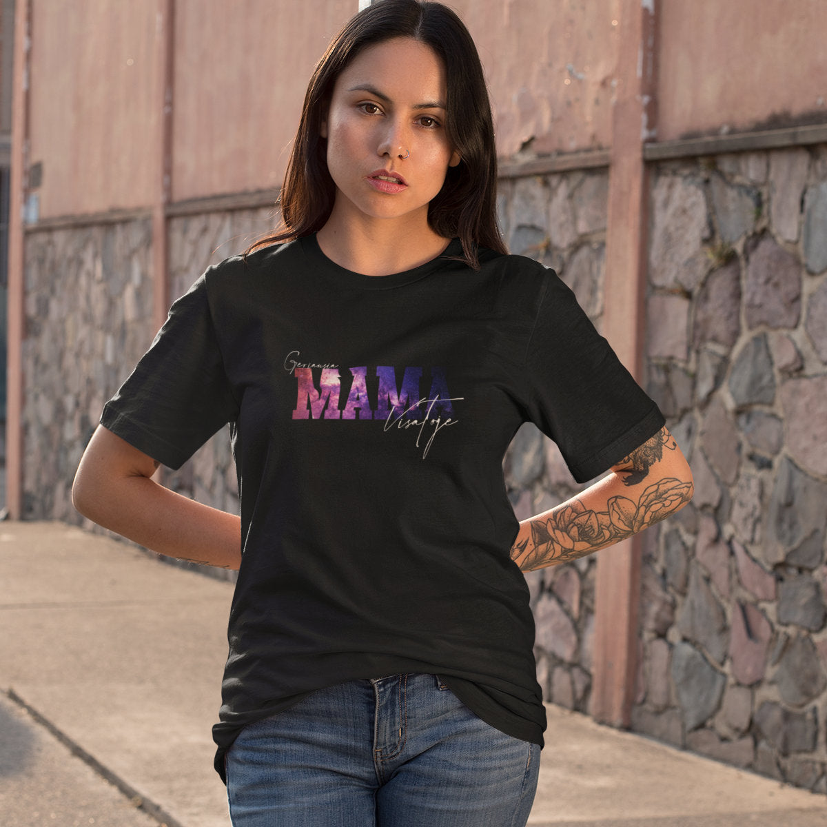 Juodi UNISEX marškinėliai "Geriausia mama visatoje“