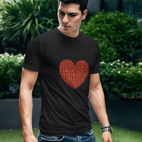 Juodi UNISEX marškinėliai "Kamado meilė"