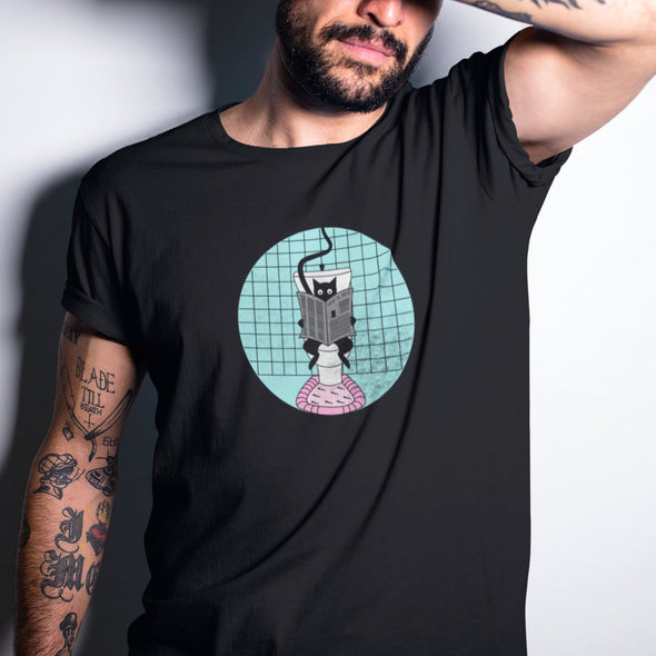 Juodi UNISEX marškinėliai "Laikas sau"