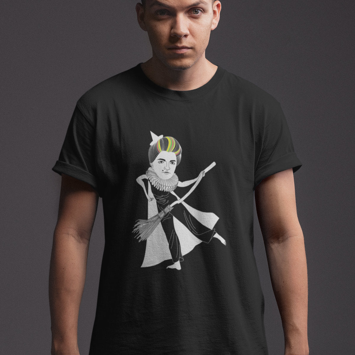 Juodi UNISEX marškinėliai "Lietuvos ragana“