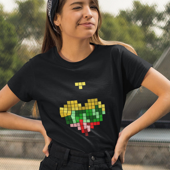 Juodi UNISEX marškinėliai "Lietuvos tetris“