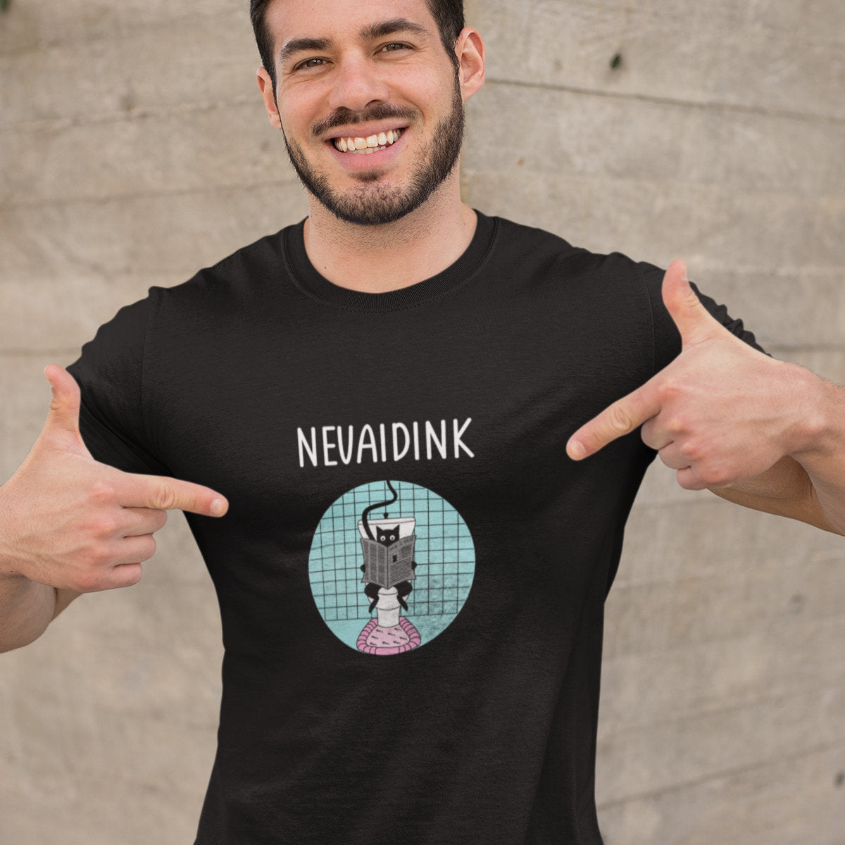 Juodi UNISEX marškinėliai "Nevaidink"