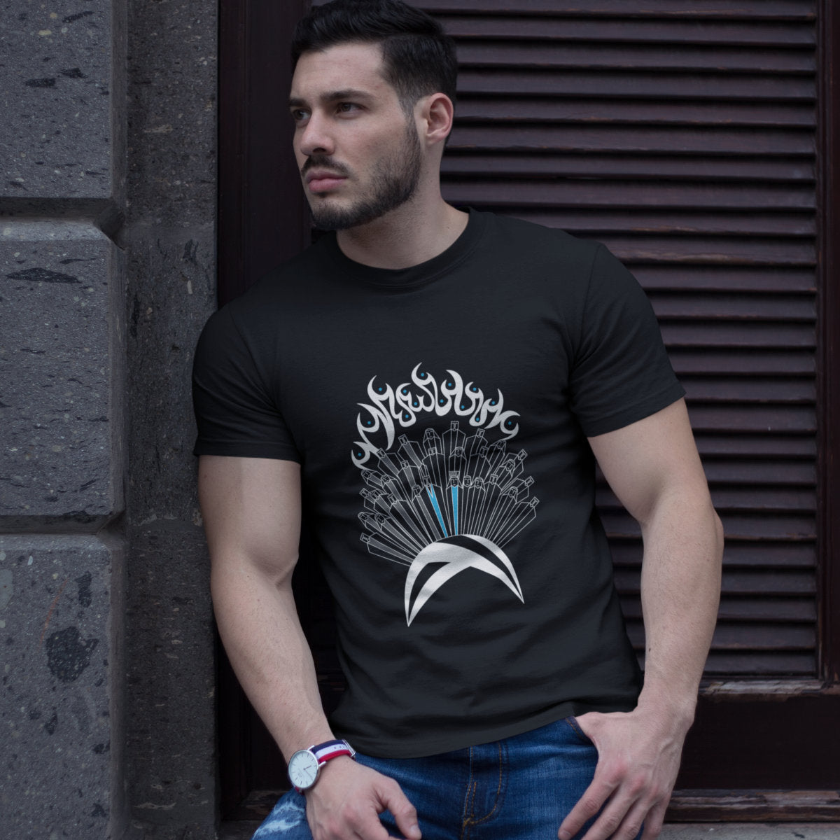 Juodi UNISEX marškinėliai "Pilėnai“