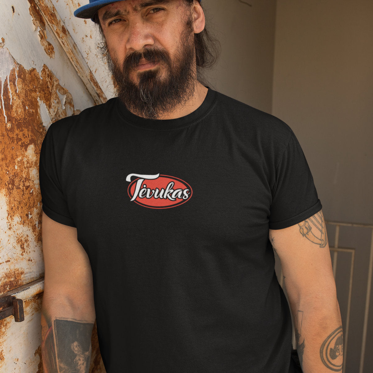 Juodi marškinėliai "Tėvukas"