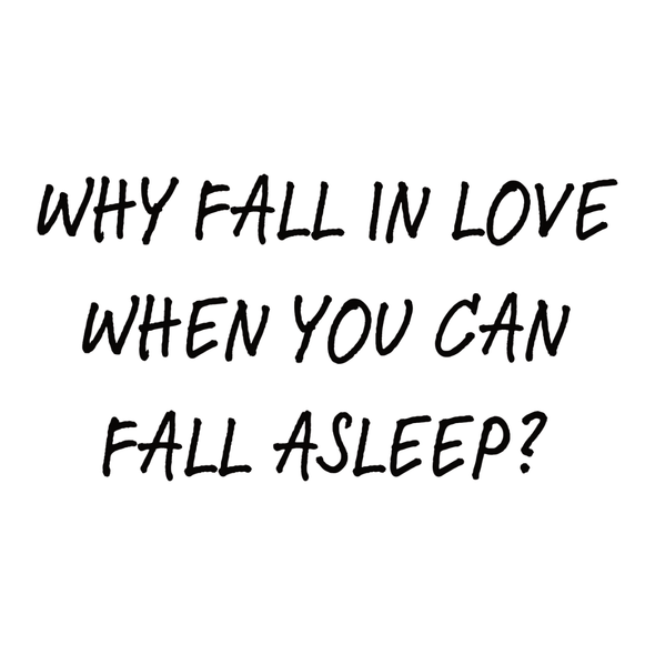 Balti UNISEX marškinėliai "Why fall in love?“