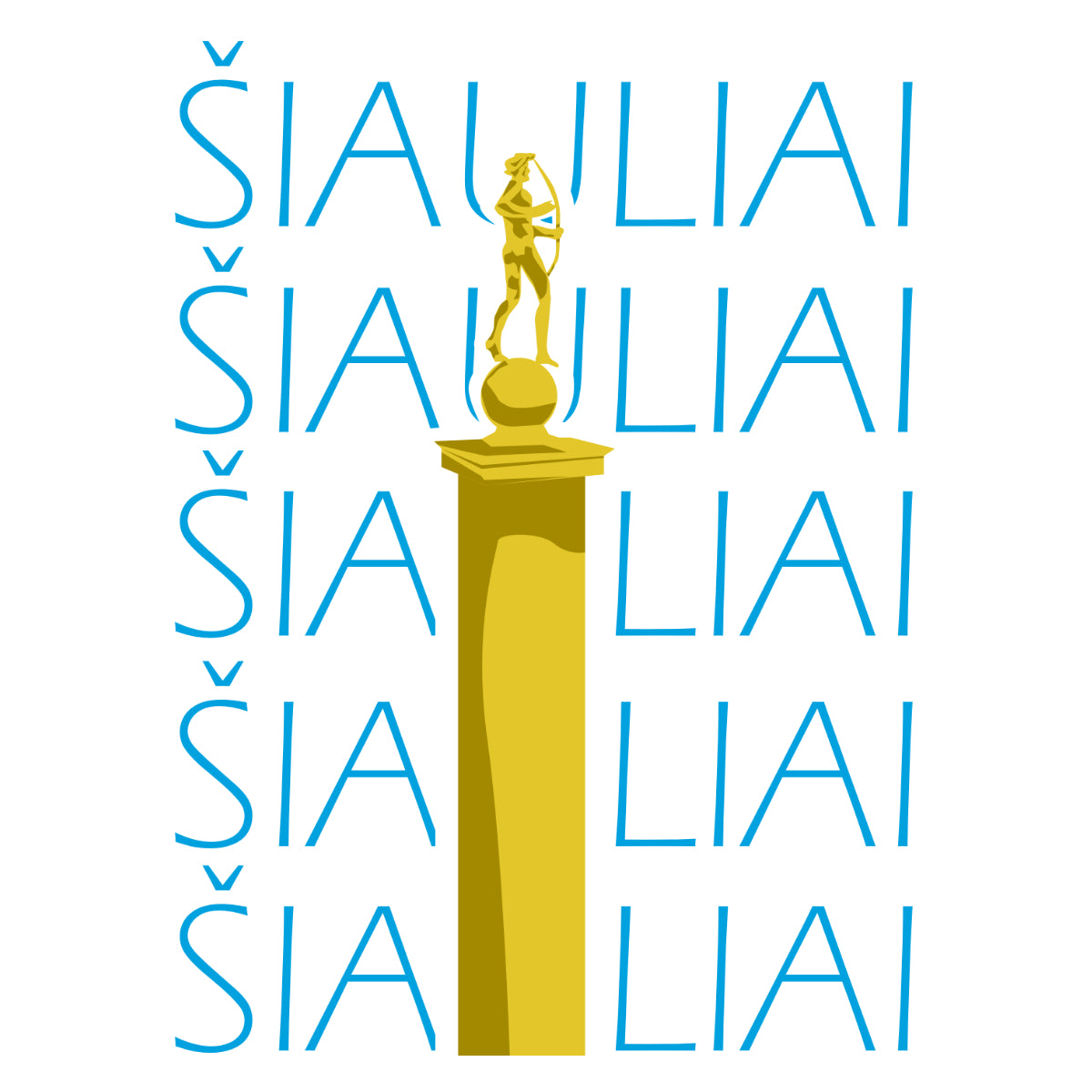 Balti marškinėliai su spauda ant nugaros  "Mano Šiauliai“