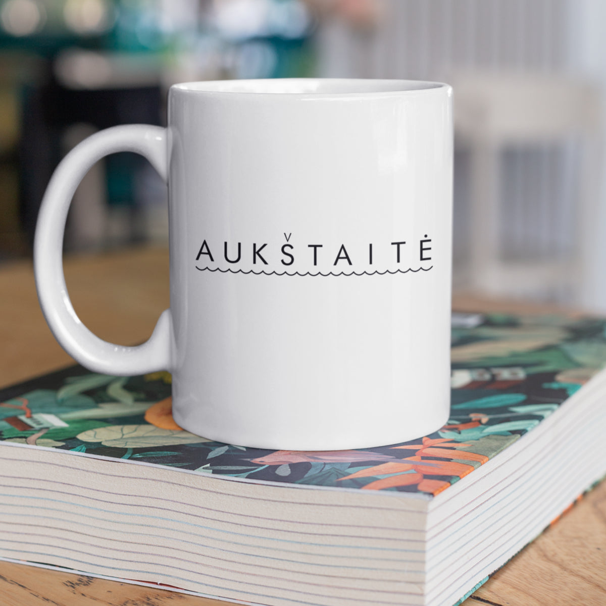 Puodelis su spauda "Aukštaitė"