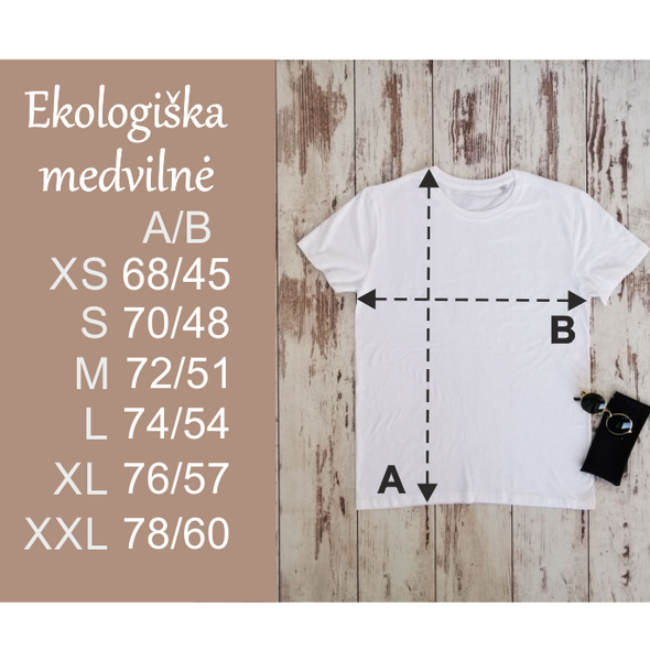Balti ekologiški medvilniniai marškinėliai "Kosmonautas tarp drugelių"