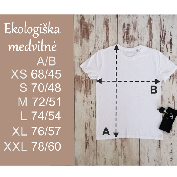 Balti ekologiškos medvilnės marškinėliai "Įsimylėjęs kosmonautas"