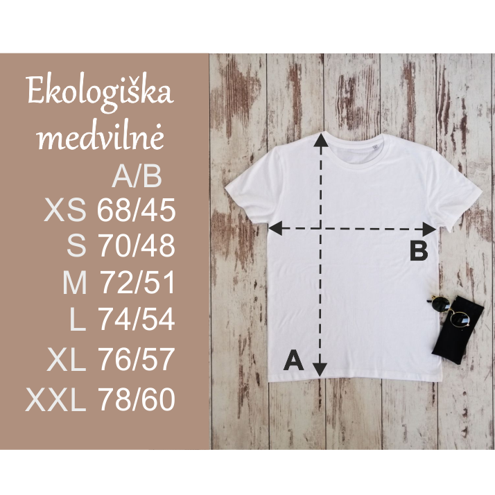 Khaki UNISEX ekologiškos medvilnės marškinėliai "Kovojantis Vytis"