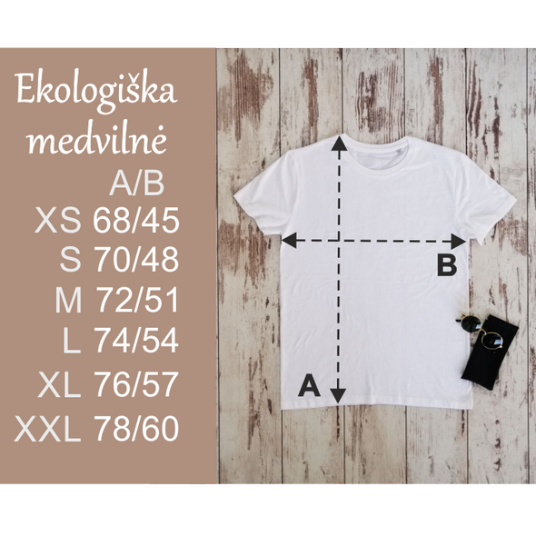 Balti ekologiškos medvilnės marškinėliai "Selfis"