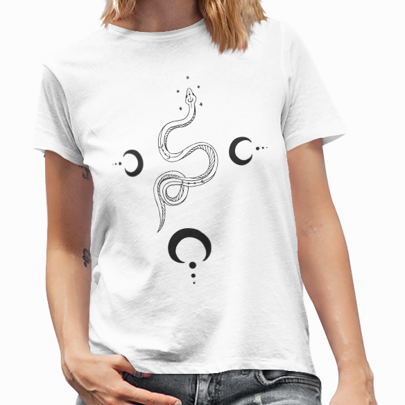 Balti marškinėliai "Gyvatė"