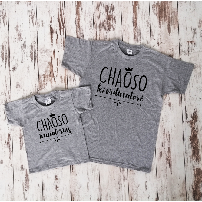 Melanžiniai marškinėliai "Chaoso koordinatorė be širdelių“