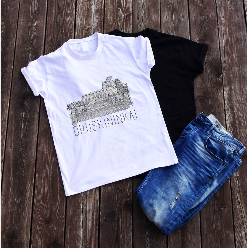 Balti marškinėliai "Druskininkai"