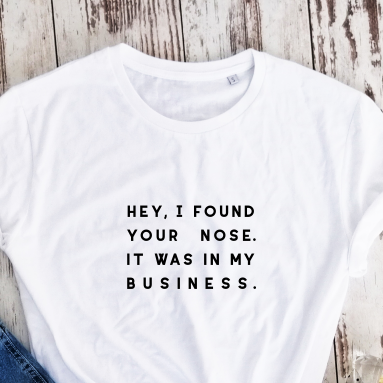 Balti ekologiškos medvilnės marškinėliai "My business"