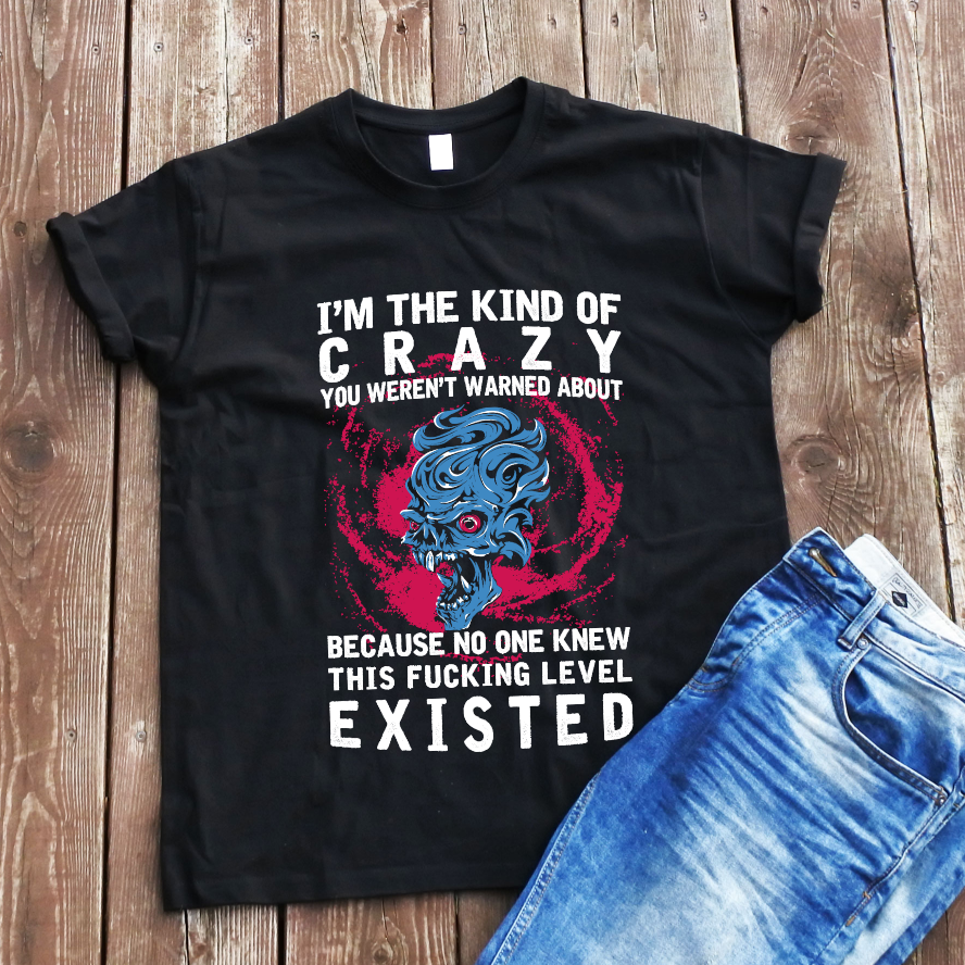 Juodi marškinėliai "Kind of crazy“