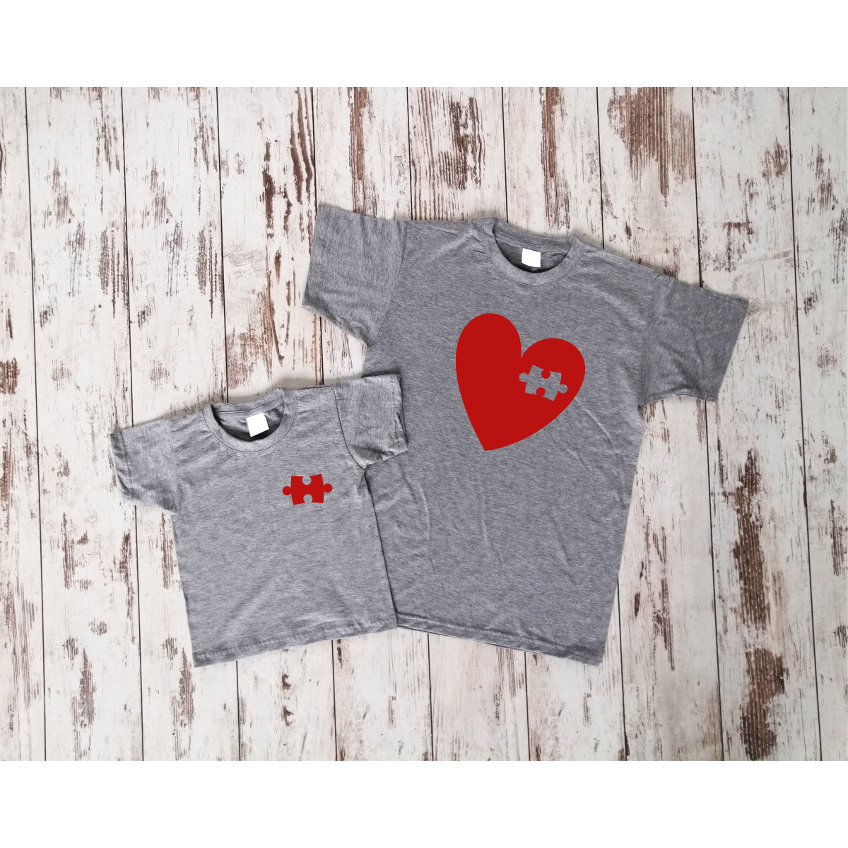 Pilki marškinėliai "Mano širdies dalelė“