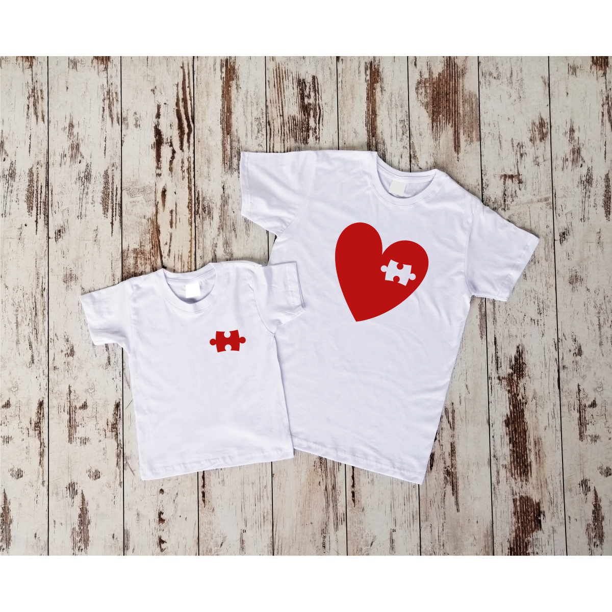 Balti marškinėliai "Mano širdies dalelė“