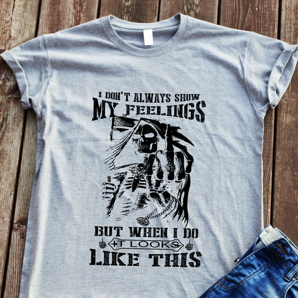 Pilki marškinėliai "My feelings“
