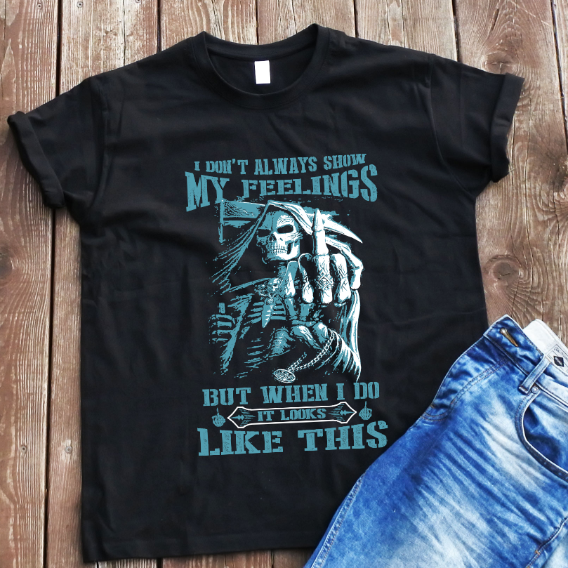 Juodi marškinėliai "My feelings“