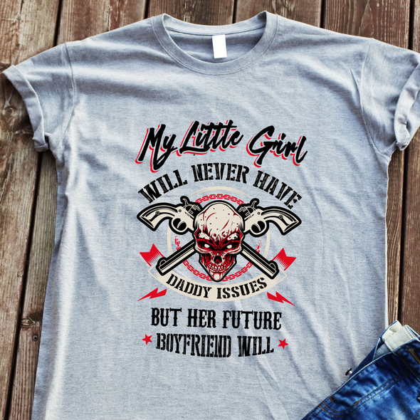 Pilki marškinėliai "My little girl“