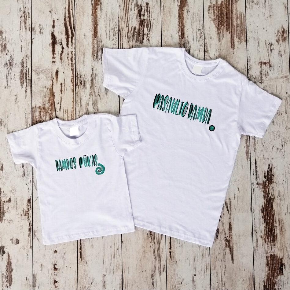 Balti marškinėliai "Pasaulio bamba“