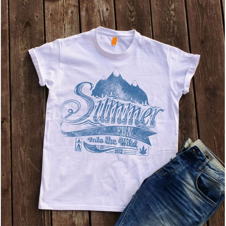 Balti marškinėliai "Summer is fun“
