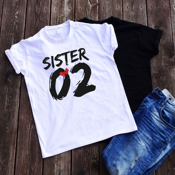 Balti UNISEX marškinėliai "Sisters“