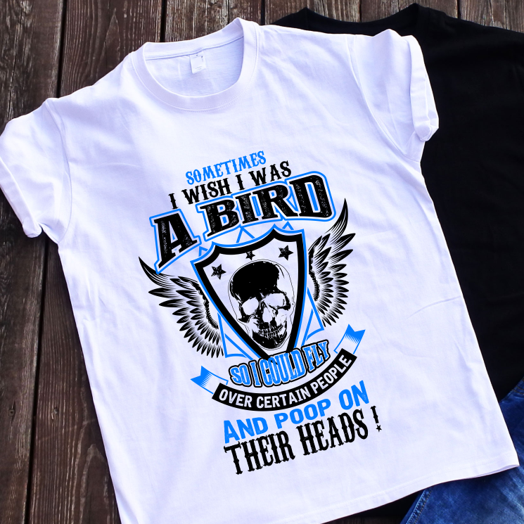 Balti marškinėliai "A bird“