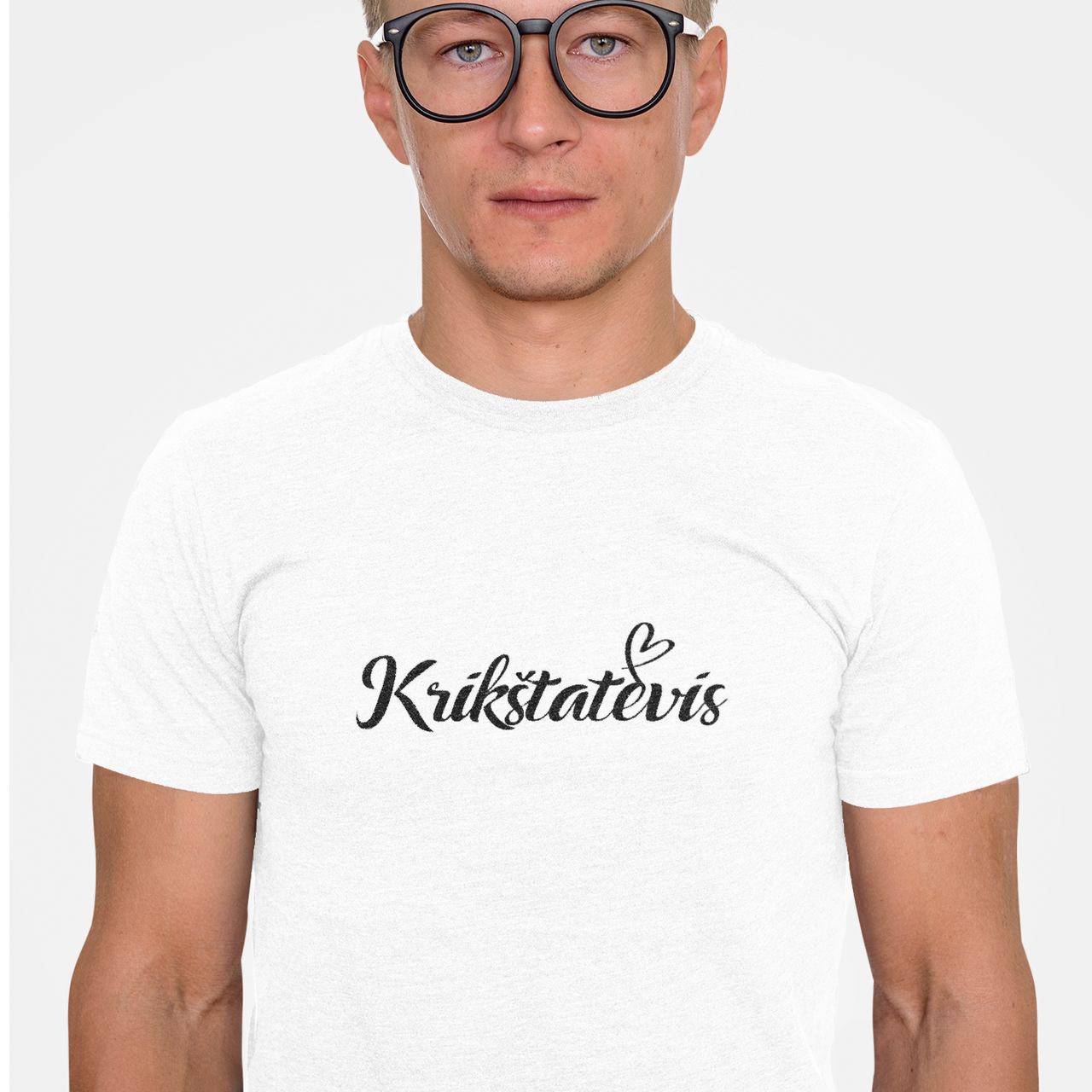 Balti UNISEX marškinėliai "Krikštatėvis"