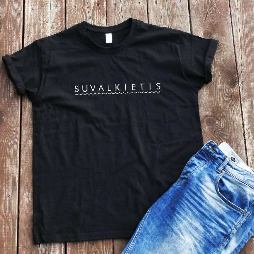 Juodi marškinėliai "Suvalkietis"