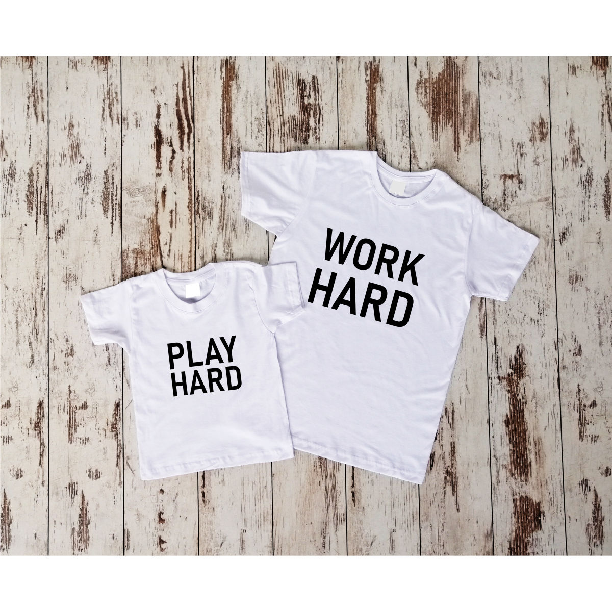 Balti marškinėliai "Work“