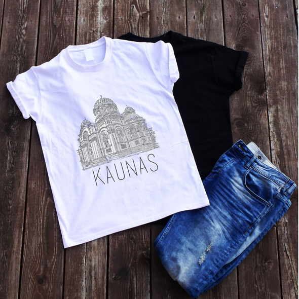 Balti marškinėliai "Kaunas“