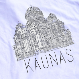 Balti marškinėliai "Kaunas“
