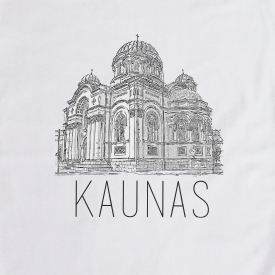 Balti moteriški marškinėliai ''Kaunas"