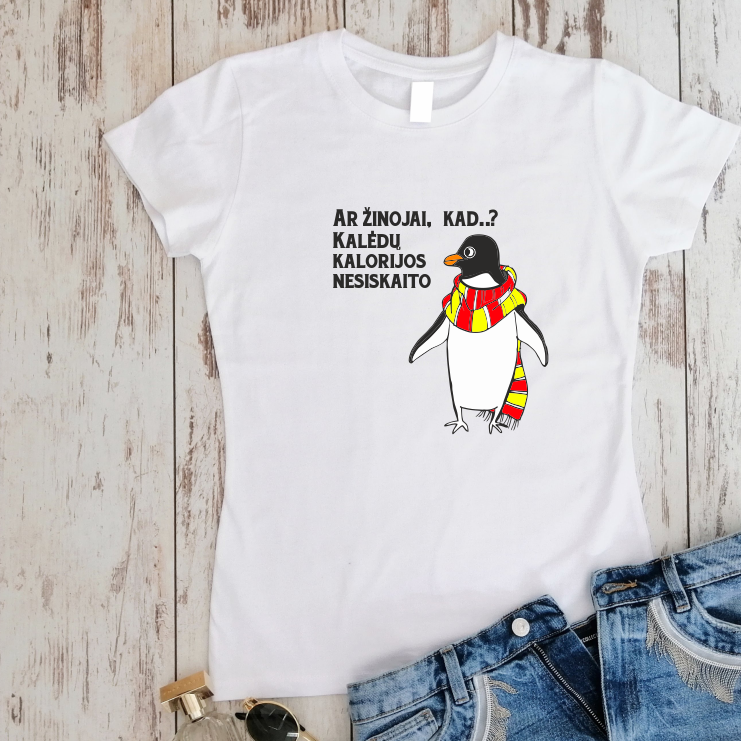 Balti moteriški marškinėliai "Ar žinai, kad"