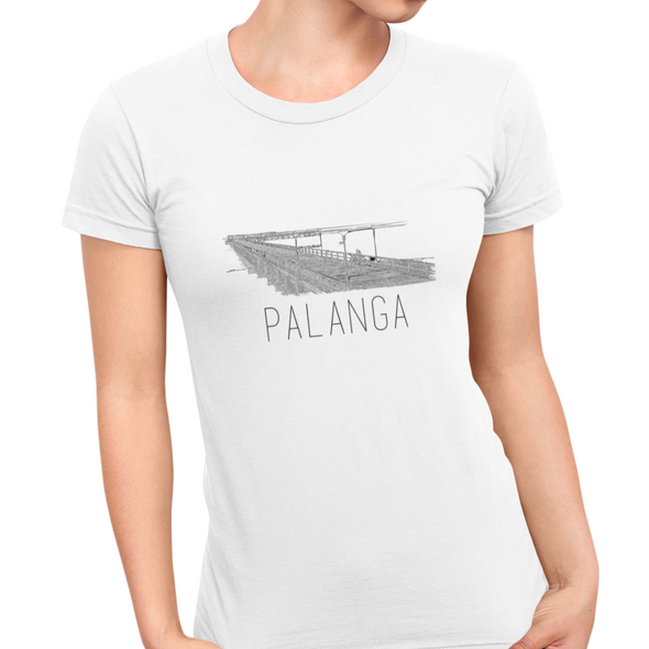 Balti moteriški marškinėliai ''Palanga"