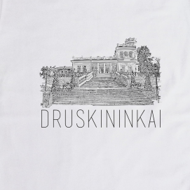 Balti moteriški marškinėliai ''Druskininkai"