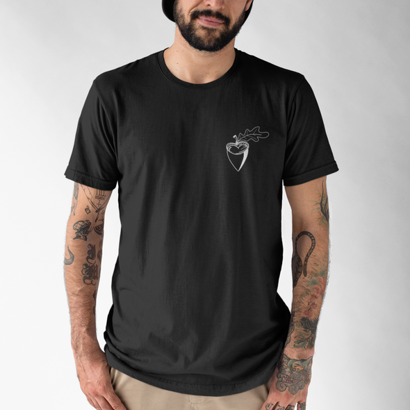 Juodi UNISEX marškinėliai "Gilė"