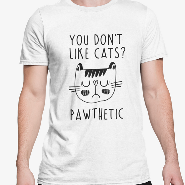 Balti UNISEX marškinėliai "Pawthetic"