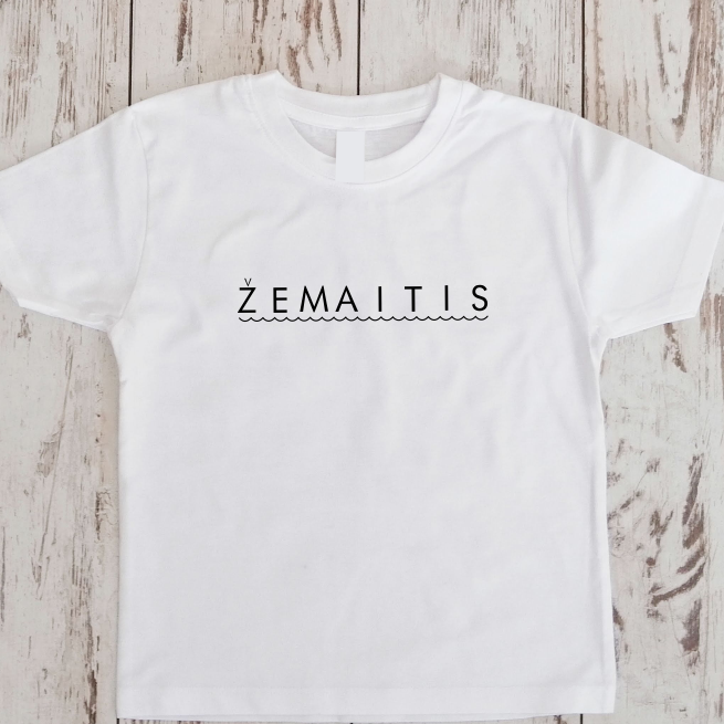 Balti vaikiški marškinėliai "Žemaitis"