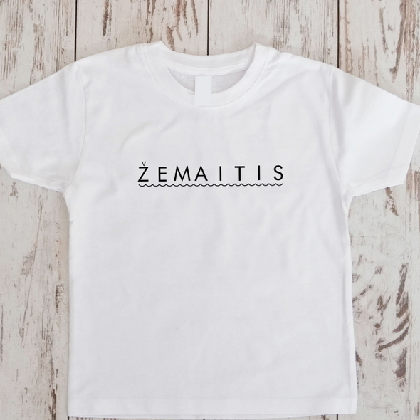 Balti vaikiški marškinėliai "Žemaitis"