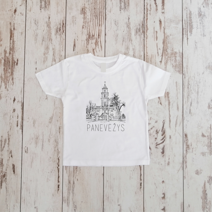 Balti vaikiški marškinėliai "Panevėžys"