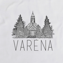 Balti vaikiški marškinėliai "Varėna"