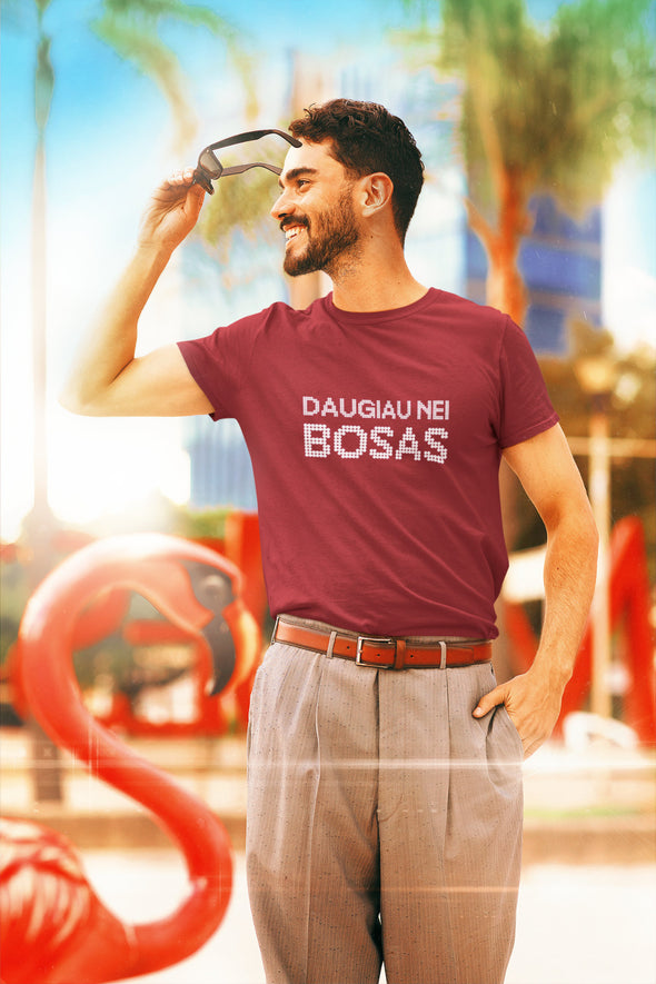 Burgundiški UNISEX marškinėliai "Daugiau nei bosas"