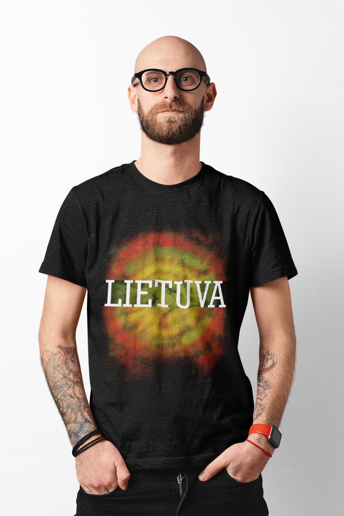 Juodi UNISEX marškinėliai "Lietuvos batika"